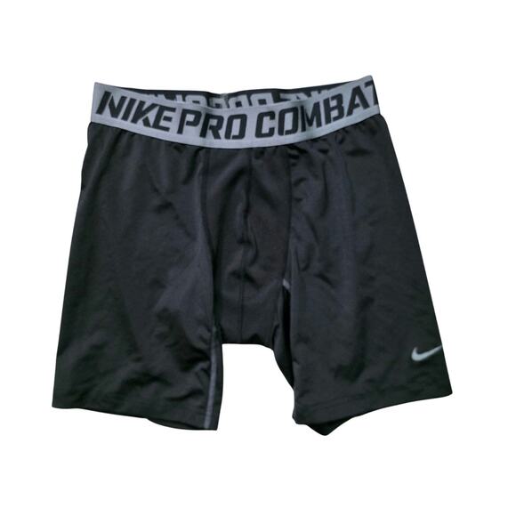 Nike Pro Combat Compression Shorts L Black Athletic - Picture 1 of 6